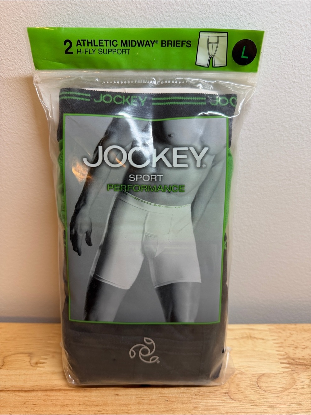 Jockey Men’s Athletic Midway Briefs Black and Green - Pack of 2 NIP